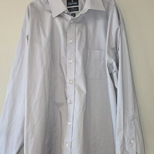 Stafford Men's Light Gray Dress Shirt